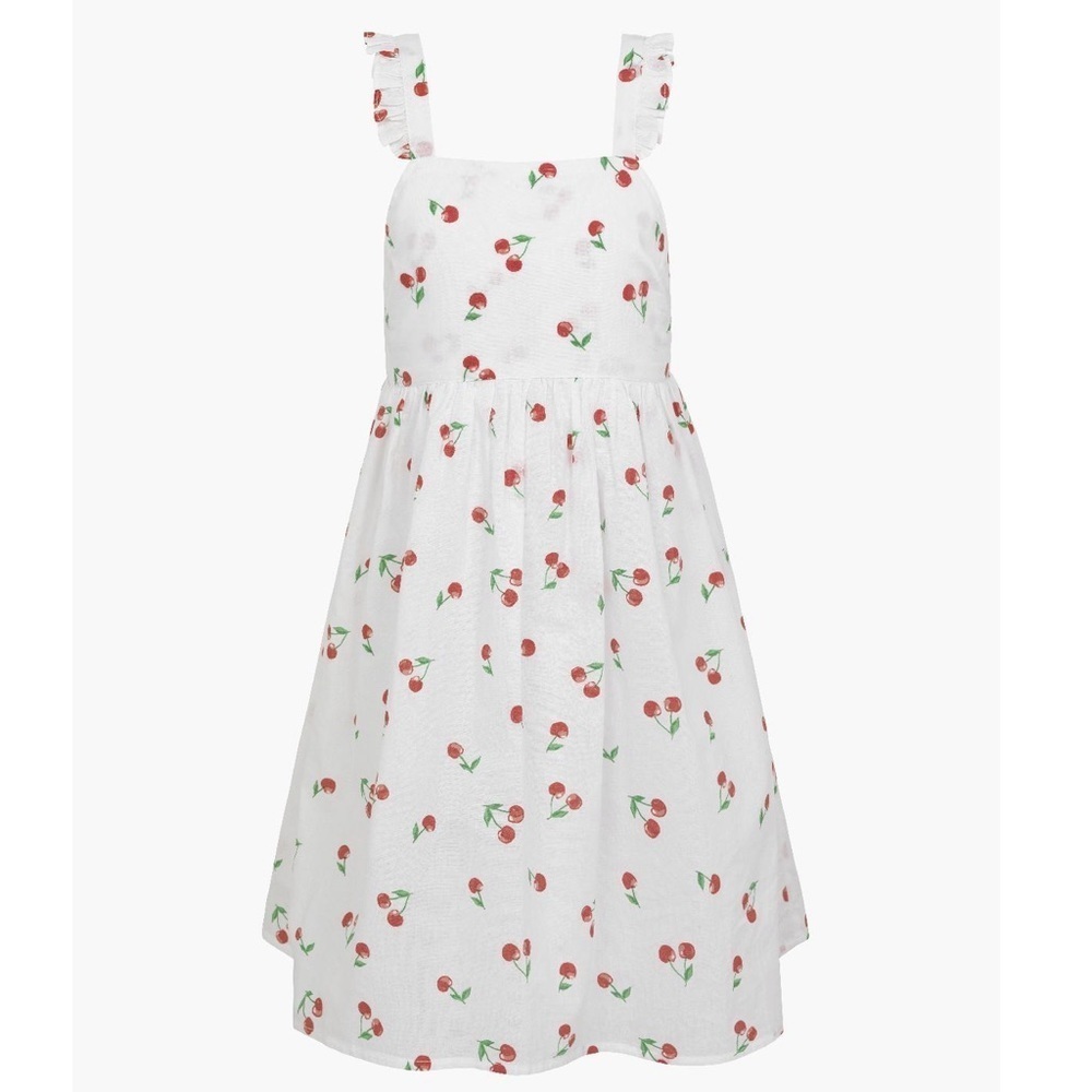 Sunuva Cherries Pinafore Girls Dress - Picture 4 of 9